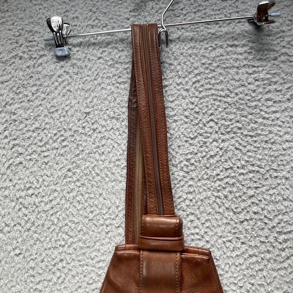 Rossi Leather Convertible Bag Brown Backpack Slouch Made in Italy - Picture 6 of 14